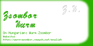 zsombor wurm business card